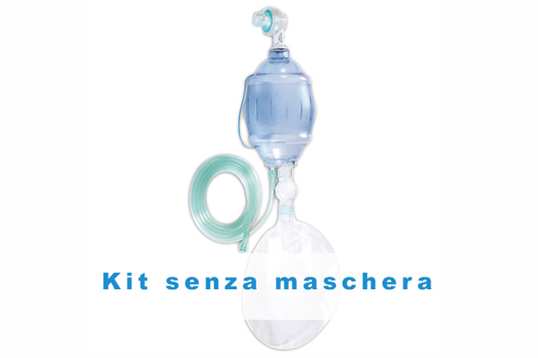 Palloni rianimatori manuali, kit senza maschera
